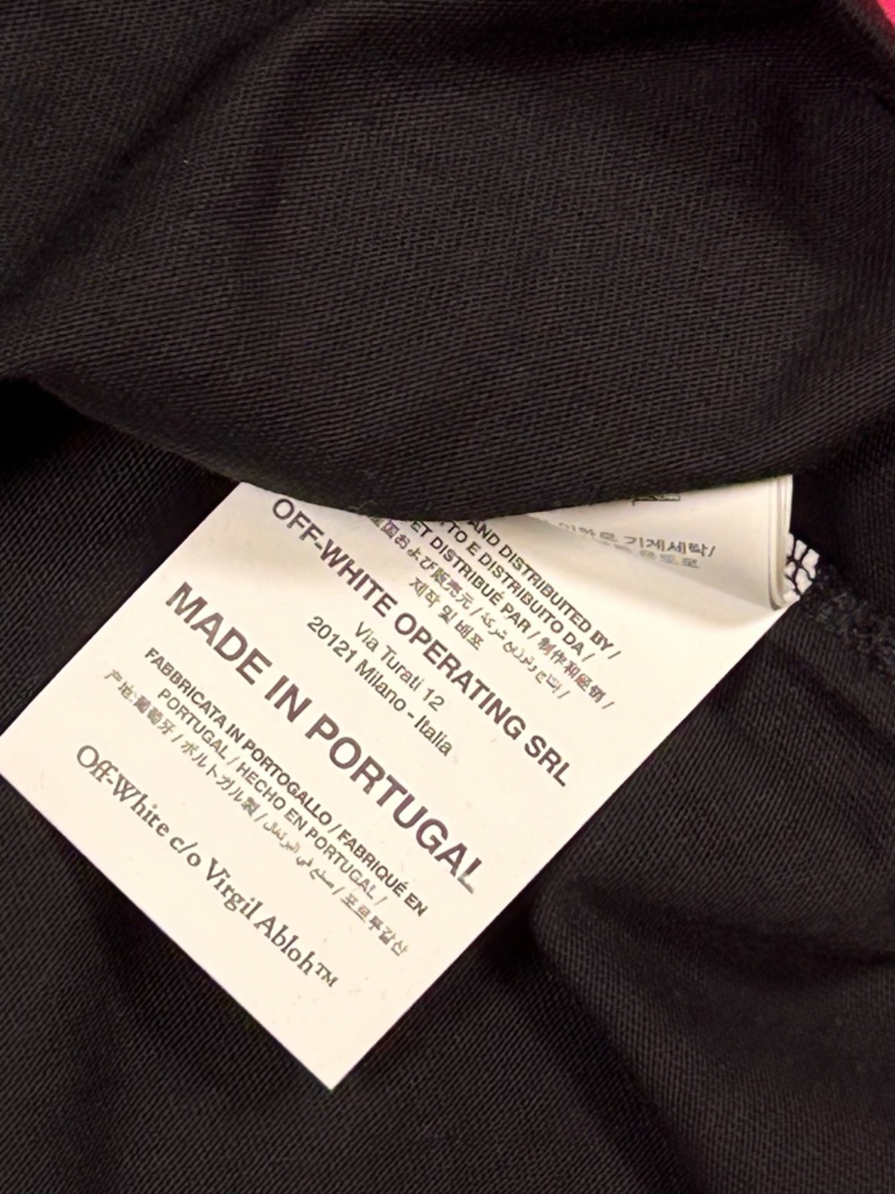 AUTHENTIC KIDS OFF-WHITE SIZE 8 BLACK COTTON T-SHIRT NWT UNISEX EXCELLENT - Picture 7 of 7